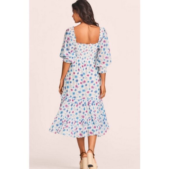 💕LOVESHACKFANCY💕 Miri Midi Dress ~ Deep Cotton Candy 1000% Cotton Size P NWT - Picture 5 of 16